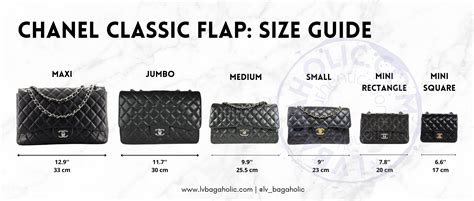 chanel bag size comparison